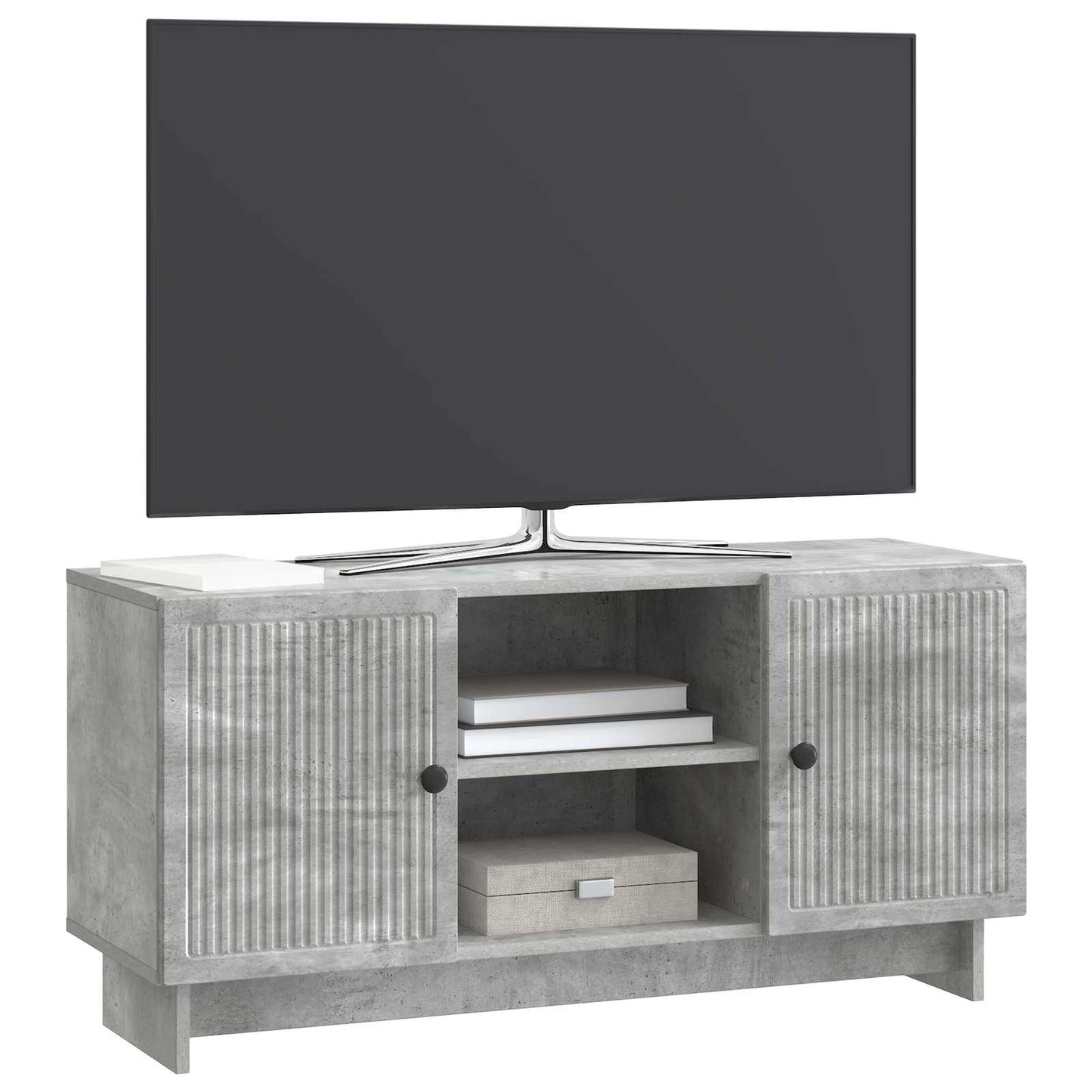 vidaXL Ντουλάπι TV 102 x 34,5 x 50 εκ. Γκρι Σκυροδέματος