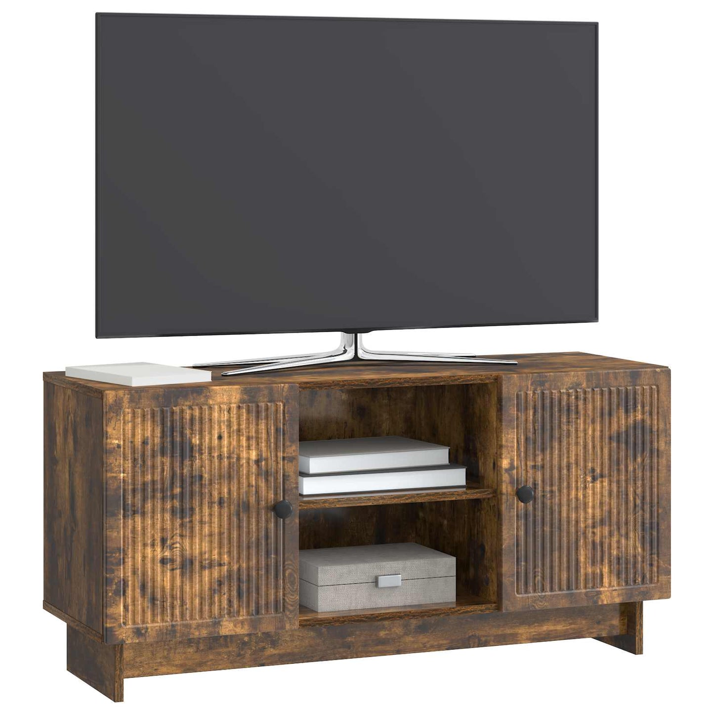 vidaXL Ντουλάπι TV 102 x 34,5 x 50 εκ. Καπνισμένο Ξύλο Δρυός