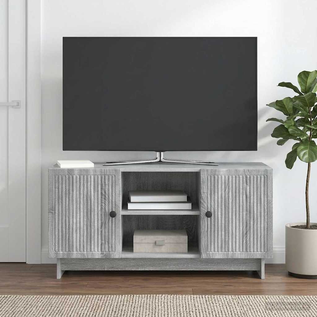 vidaXL Ντουλάπι TV 102 x 34,5 x 50 εκ. Γκρι Sonoma Επεξεργασμένο Ξύλο