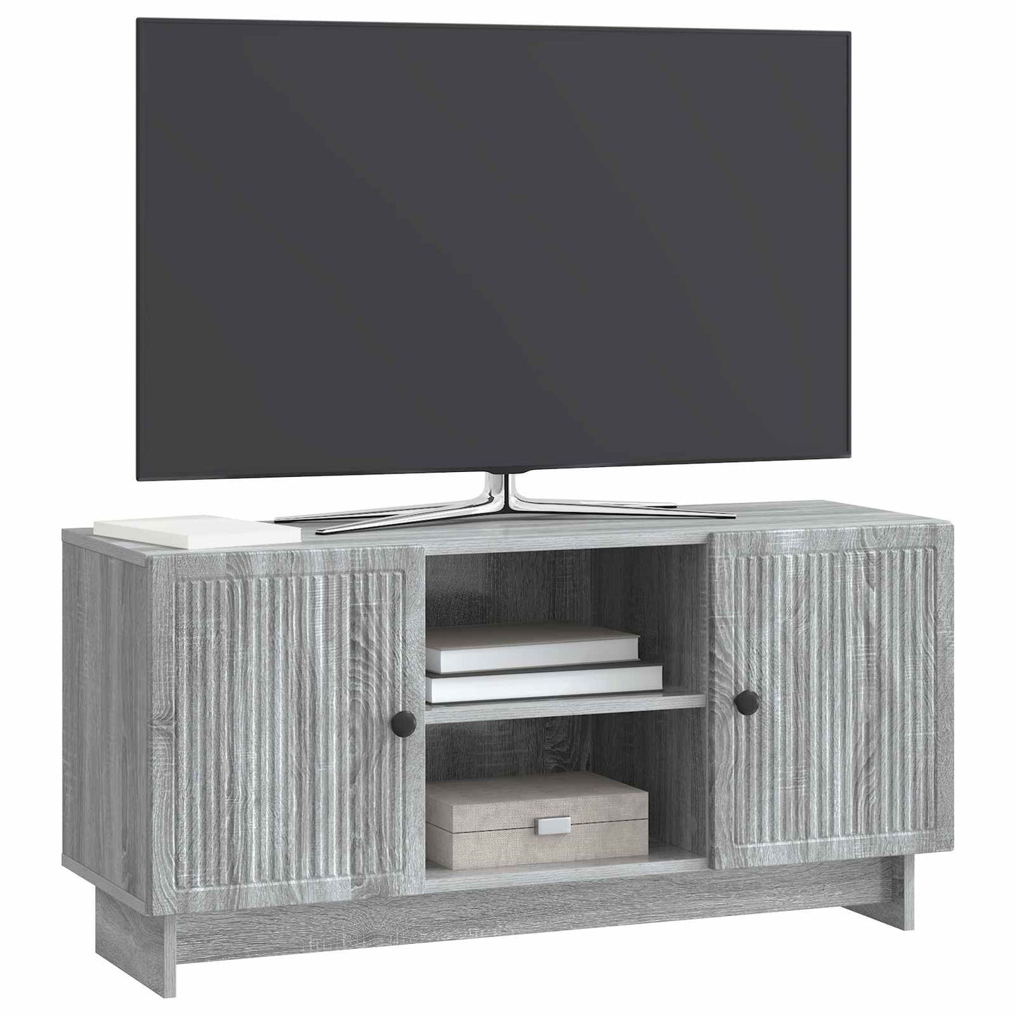vidaXL Ντουλάπι TV 102 x 34,5 x 50 εκ. Γκρι Sonoma Επεξεργασμένο Ξύλο