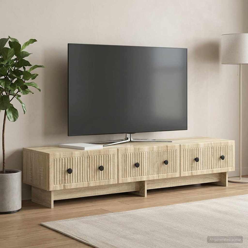 vidaXL Ντουλάπι TV Sonoma Δρυς 147 x 34,5 x 30 εκ Επεξεργασμένο Ξύλο