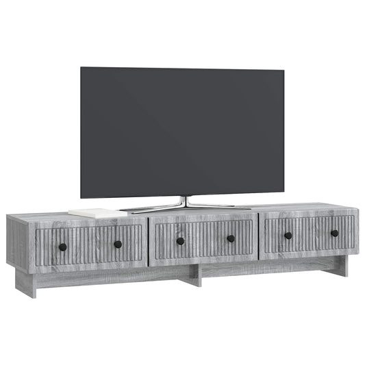 vidaXL Ντουλάπι TV Γκρι Sonoma 147 x 34,5 x 30 εκ Επεξεργασμένο Ξύλο