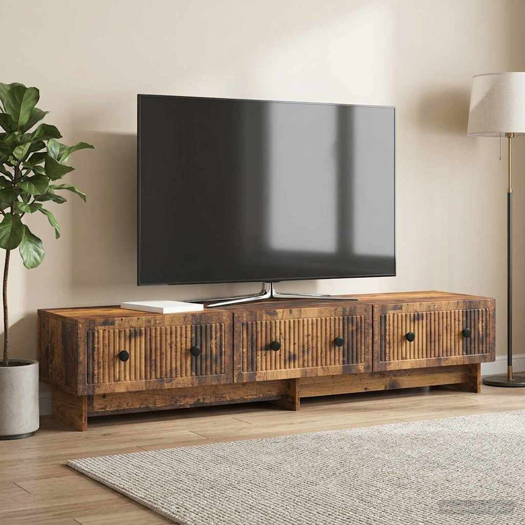 vidaXL Ντουλάπι TV 147 x 34,5 x 30 εκ Παλαιωμένο ξύλο
