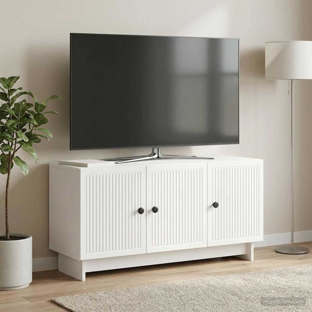 vidaXL Ντουλάπι TV Λευκό 99 x 34,5 x 50 εκ. Επεξεργασμένο Ξύλο