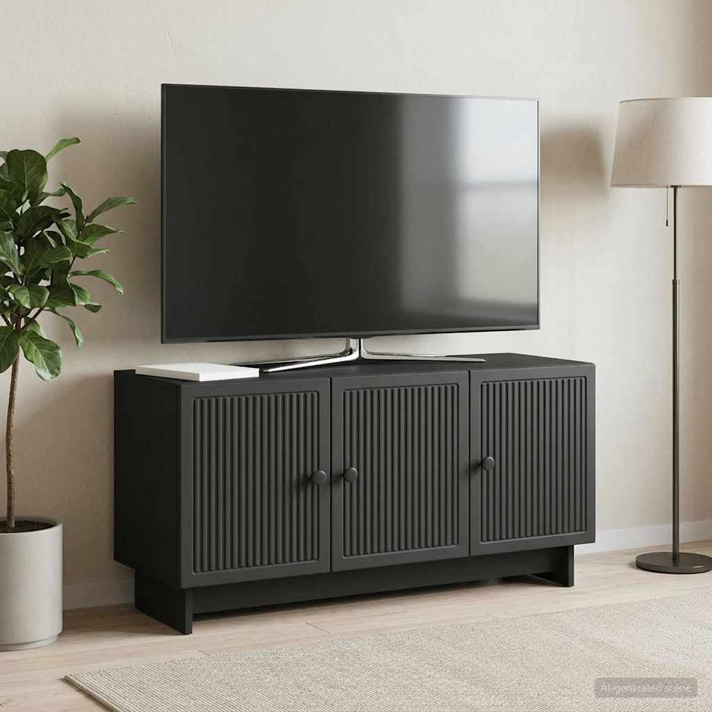 vidaXL Ντουλάπι TV Μαύρο 99 x 34,5 x 50 εκ. Επεξεργασμένο Ξύλο