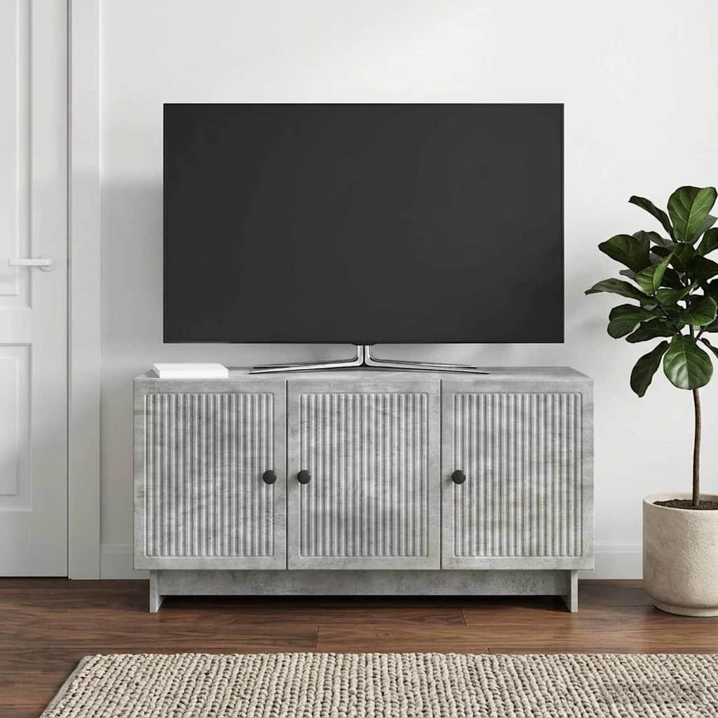 vidaXL Ντουλάπι TV 99 x 34,5 x 50 εκ. Γκρι Σκυροδέματος