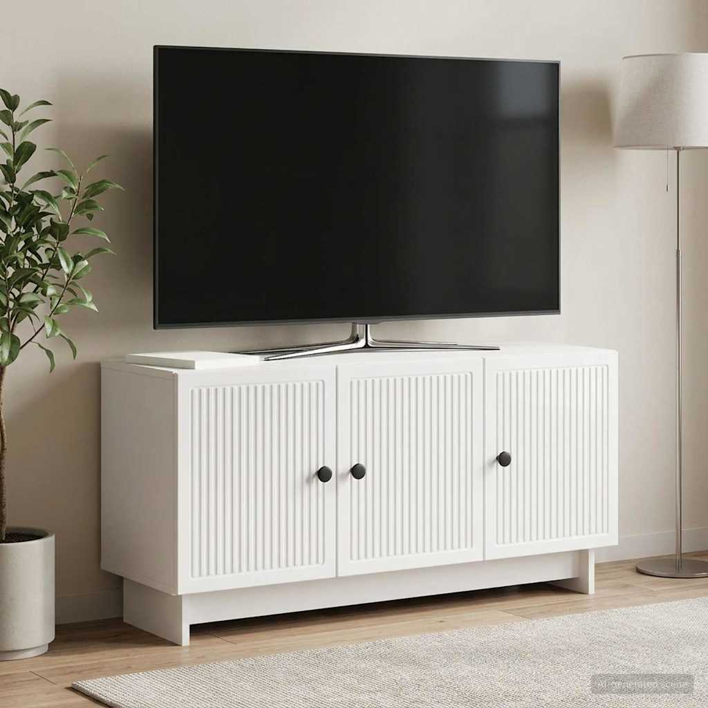 vidaXL Ντουλάπι TV 99 x 34,5 x 50 εκ. Γυαλιστερό Λευκό
