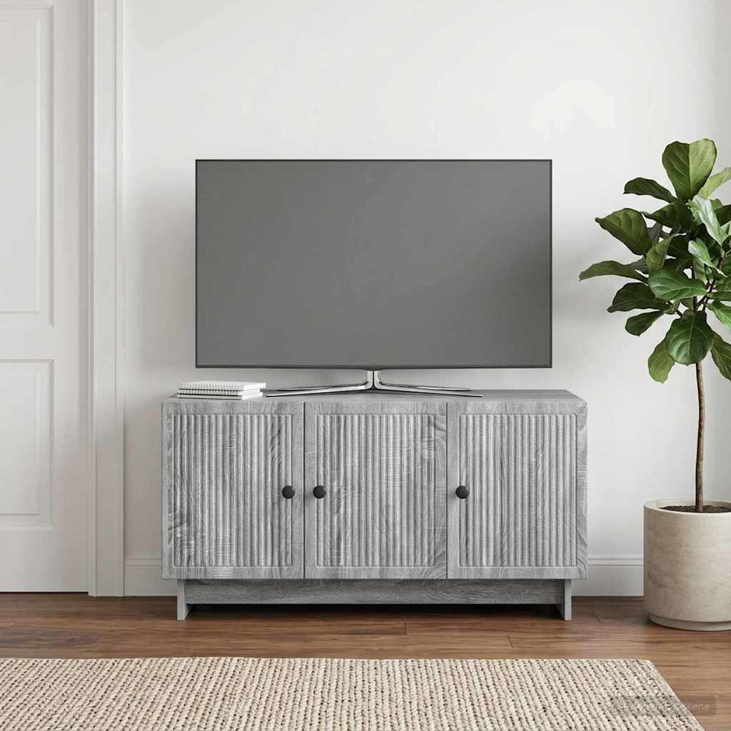 vidaXL Ντουλάπι TV 99 x 34,5 x 50 εκ. Γκρι Sonoma Επεξεργασμένο Ξύλο