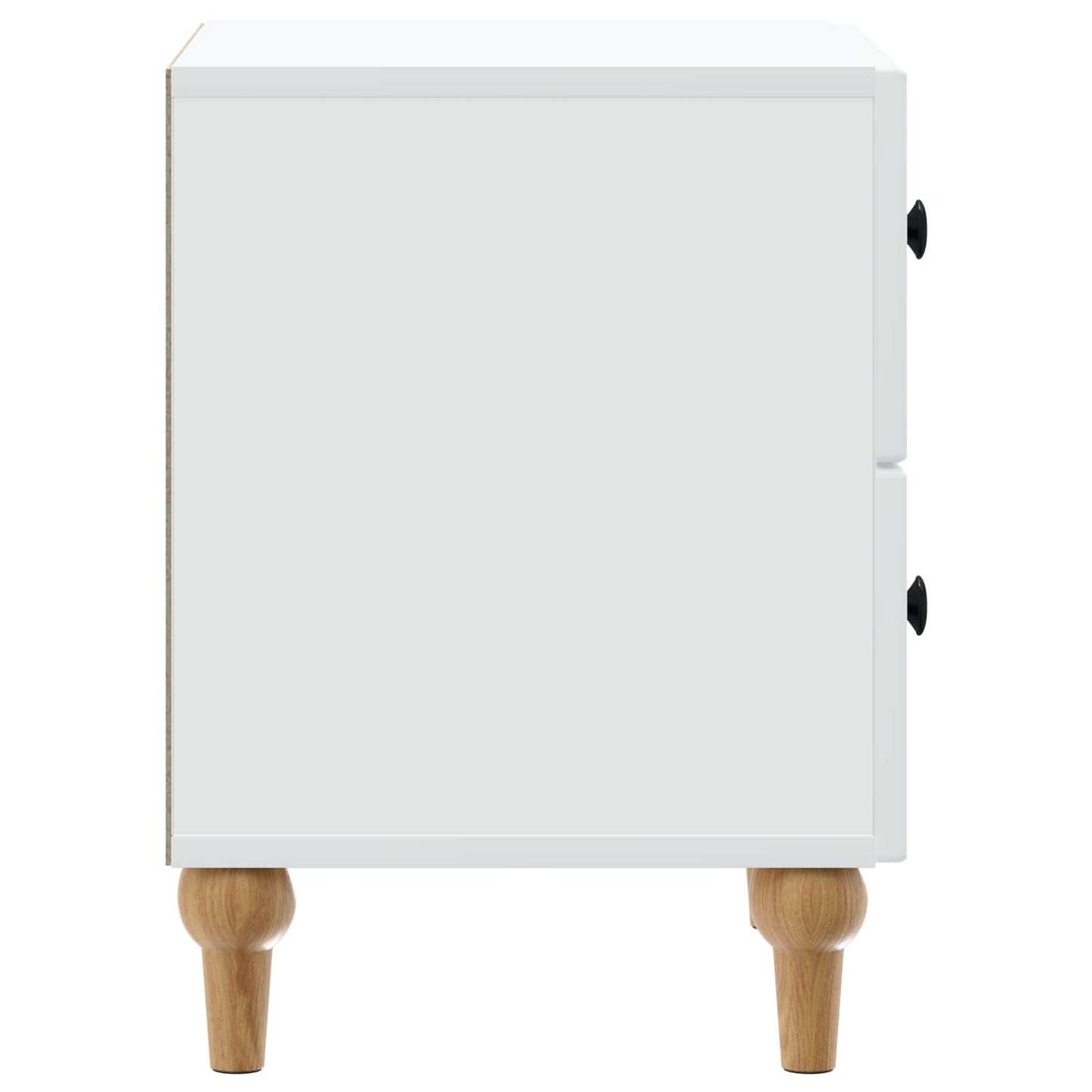 vidaXL Κομοδίνο με συρτάρι Λευκό 43 x 34,5 x 48 εκ Επεξεργασμένο Ξύλο