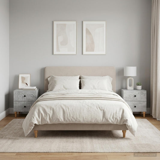 vidaXL Κομοδίνο 2 τμχ. Γκρι Σκυροδέματος 43 x 34,5 x 48 εκ