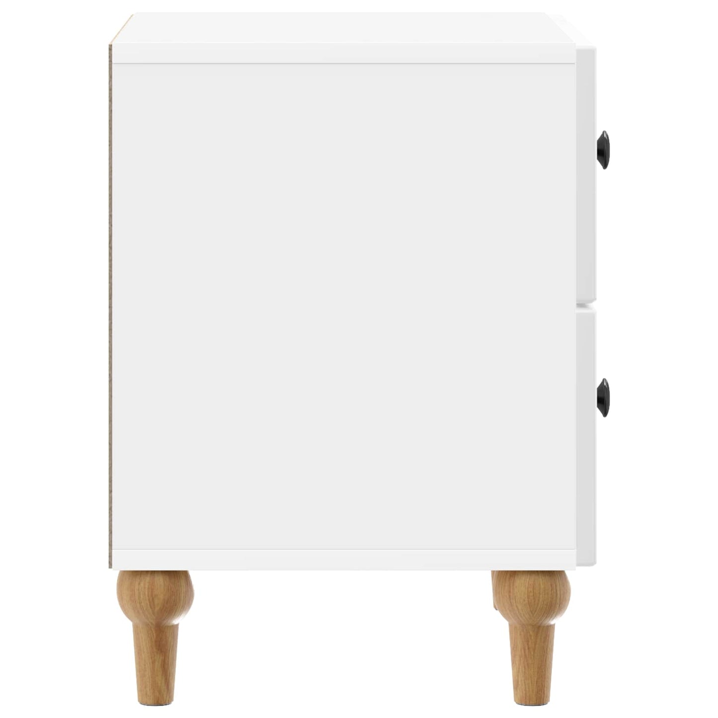 vidaXL Κομοδίνο 2 τμχ. Γυαλιστερό Λευκό 43 x 34,5 x 48 εκ