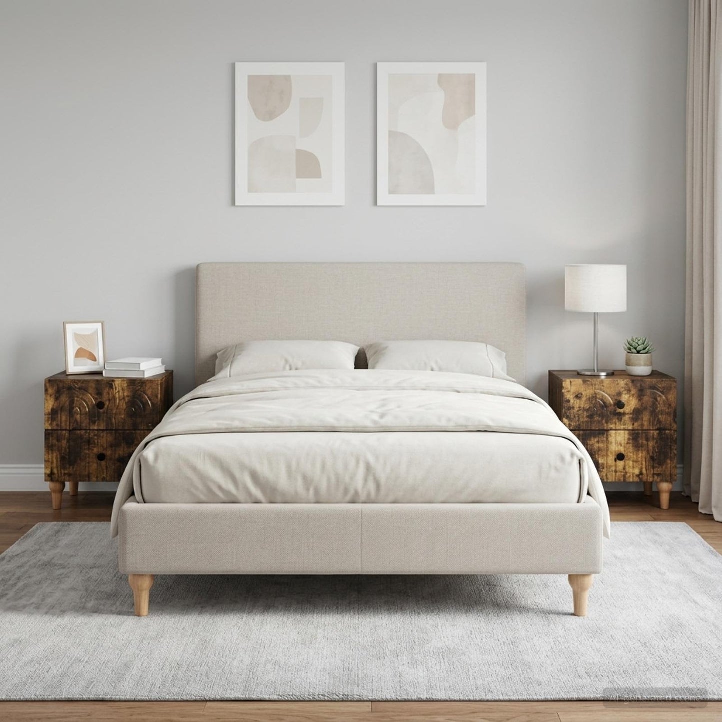 vidaXL Κομοδίνο 2 τμχ. Καπνισμένο Ξύλο Δρυός 43 x 34,5 x 48 εκ