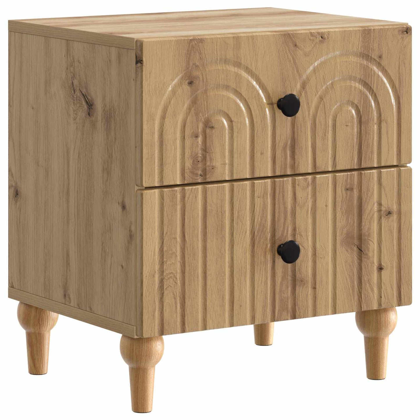 vidaXL Κομοδίνο Artisan Δρυς 43 x 34,5 x 48 εκ Επεξεργασμένο Ξύλο