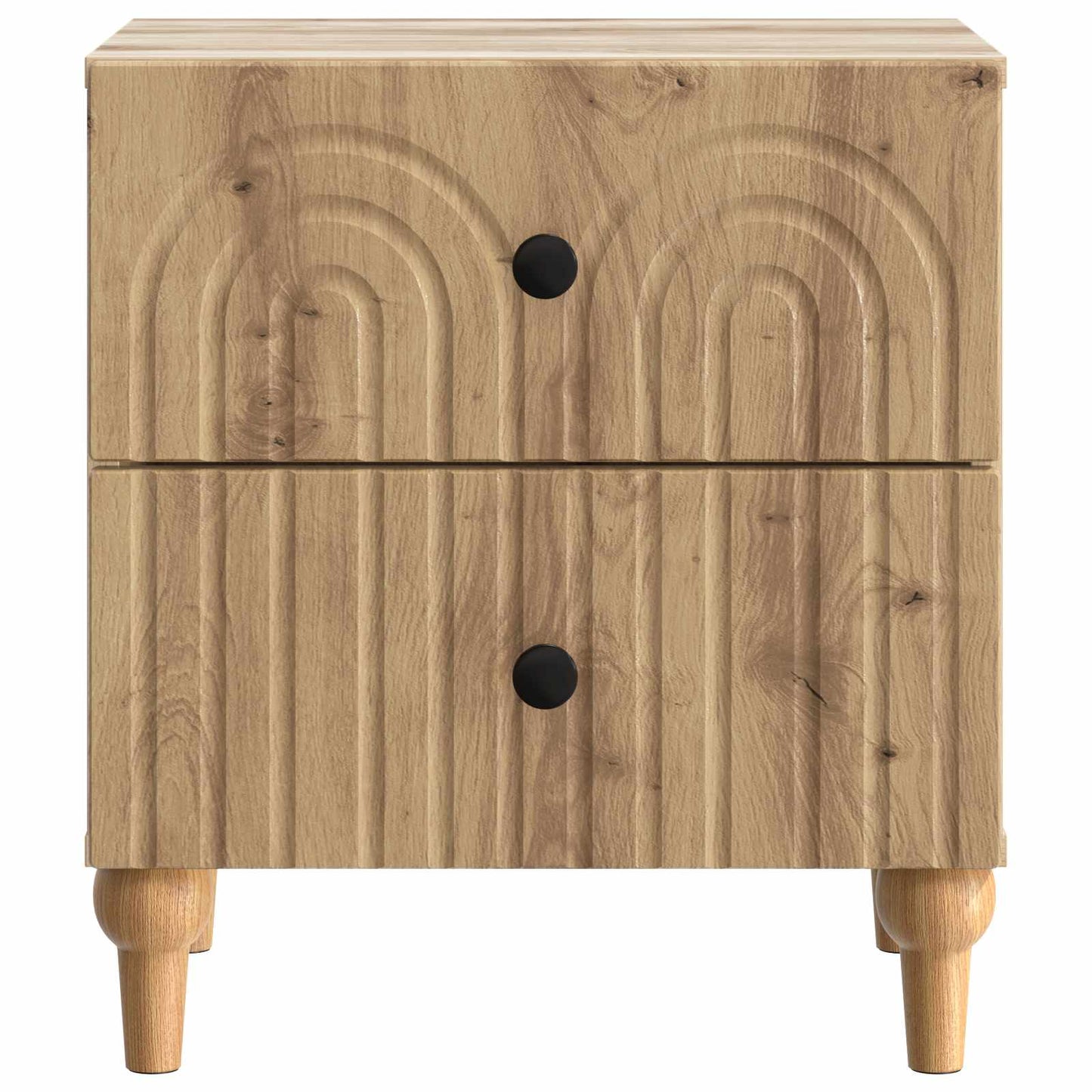 vidaXL Κομοδίνο 2 τμχ. Artisan Δρυς 43 x 34,5 x 48 εκ