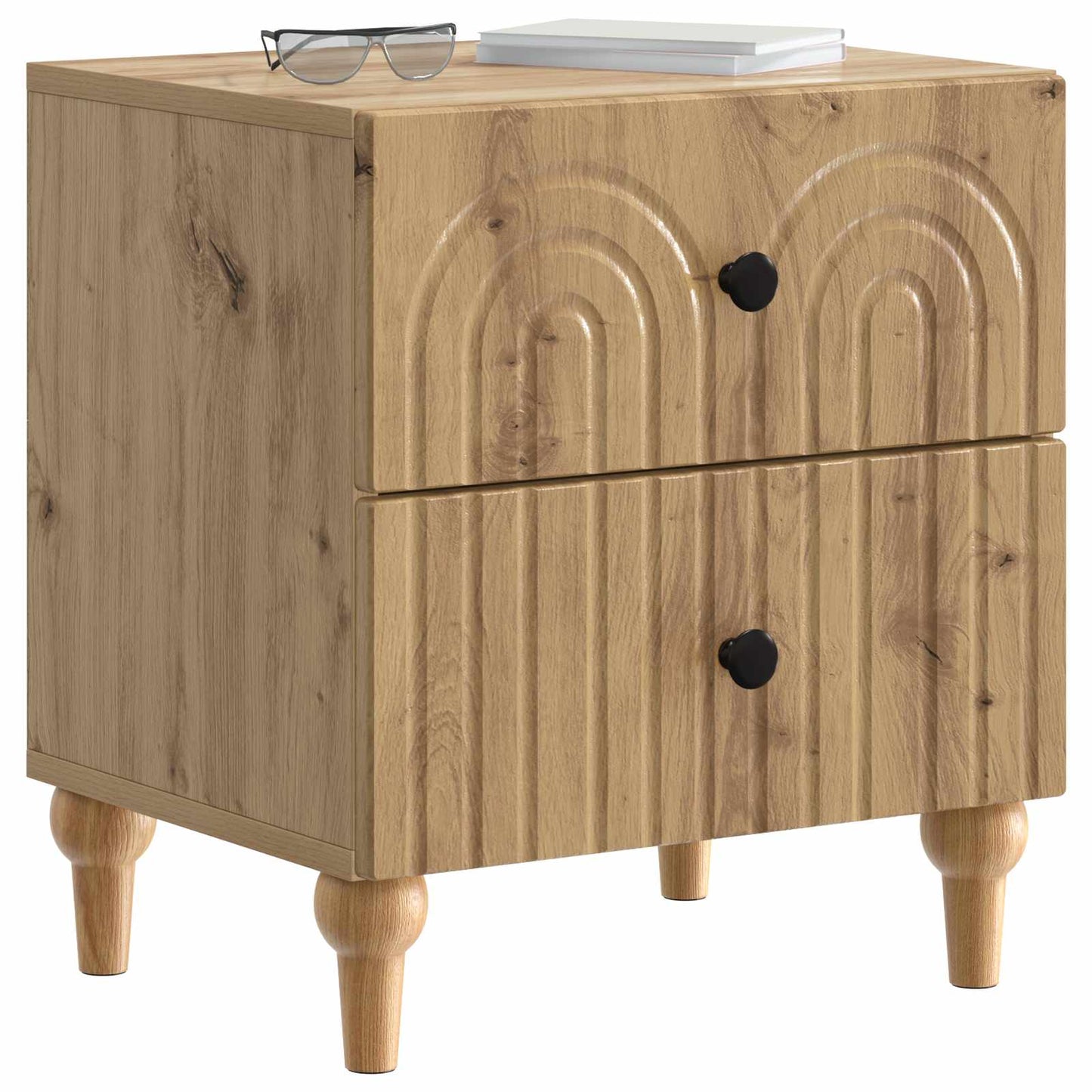 vidaXL Κομοδίνο 2 τμχ. Artisan Δρυς 43 x 34,5 x 48 εκ