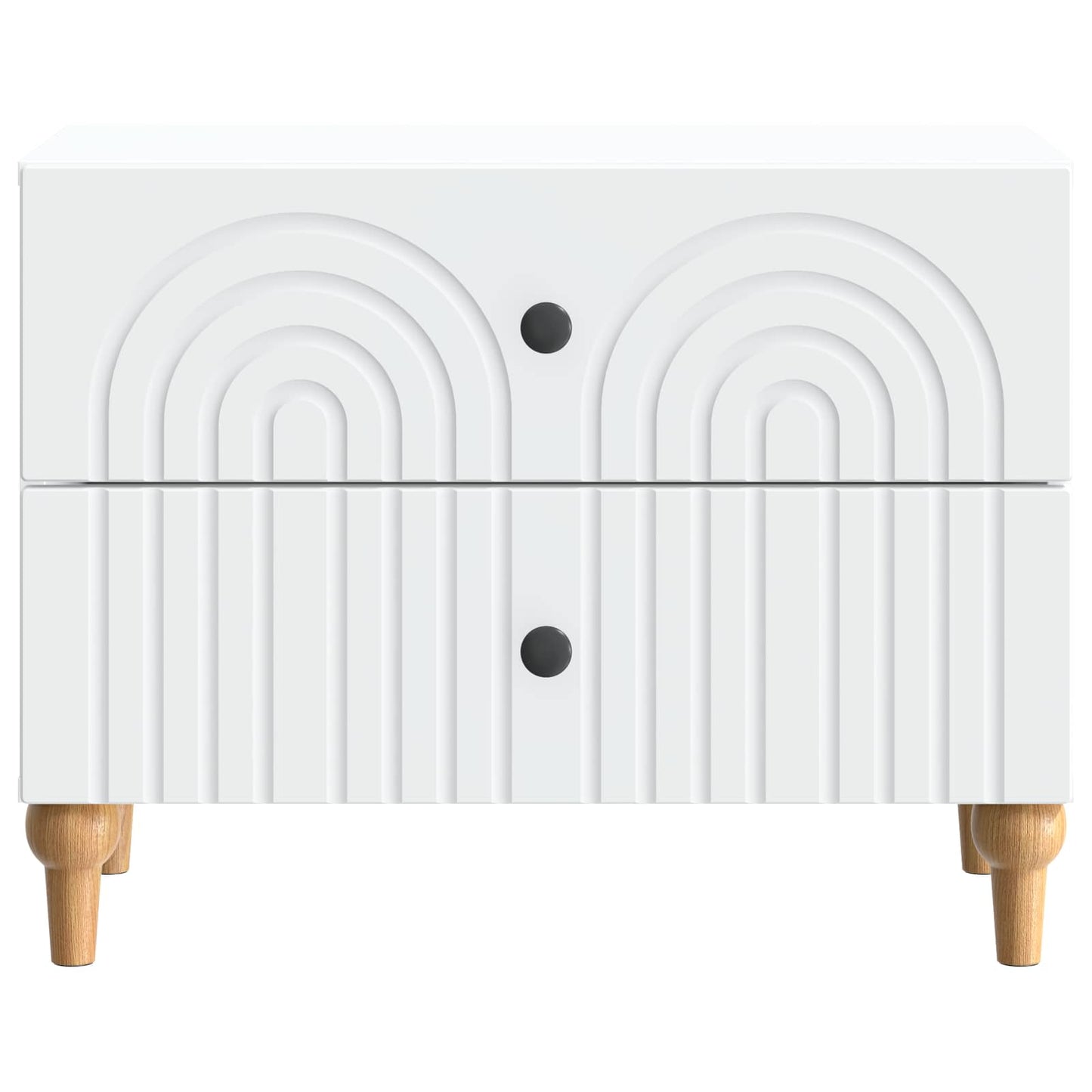 vidaXL Κομοδίνο με συρτάρι Λευκό 62 x 34,5 x 48 εκ Επεξεργασμένο Ξύλο