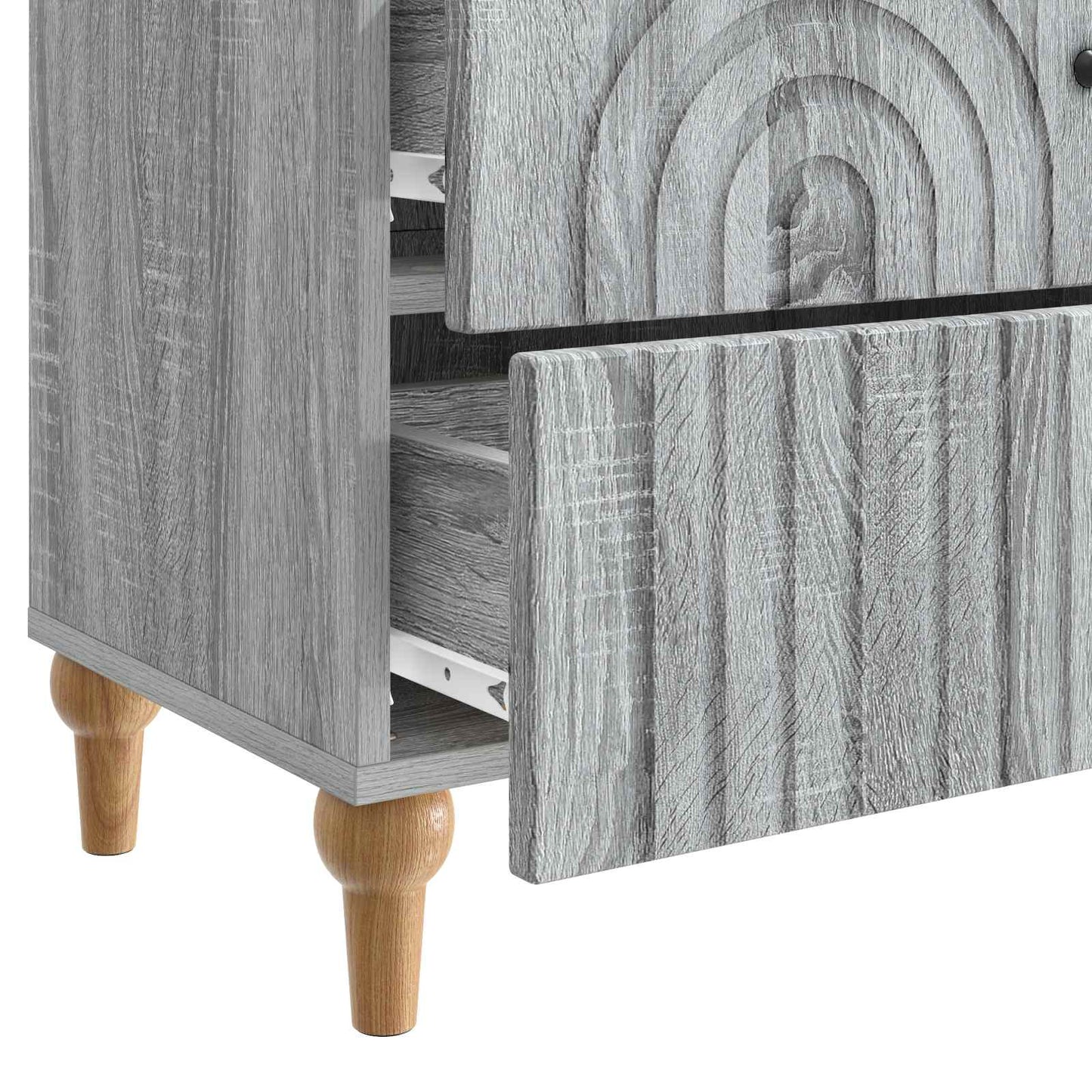 vidaXL Κομοδίνο Γκρι Sonoma 62 x 34,5 x 48 εκ Επεξεργασμένο Ξύλο