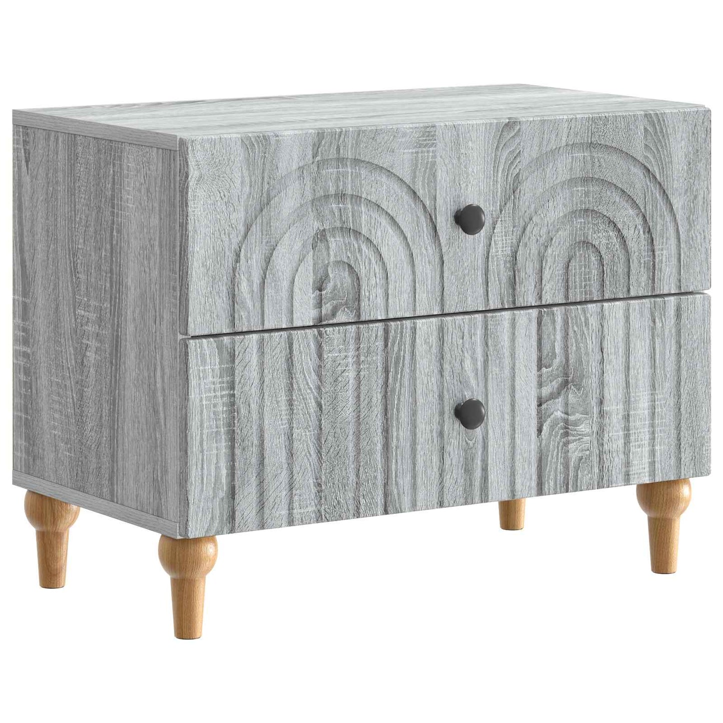 vidaXL Κομοδίνο Γκρι Sonoma 62 x 34,5 x 48 εκ Επεξεργασμένο Ξύλο