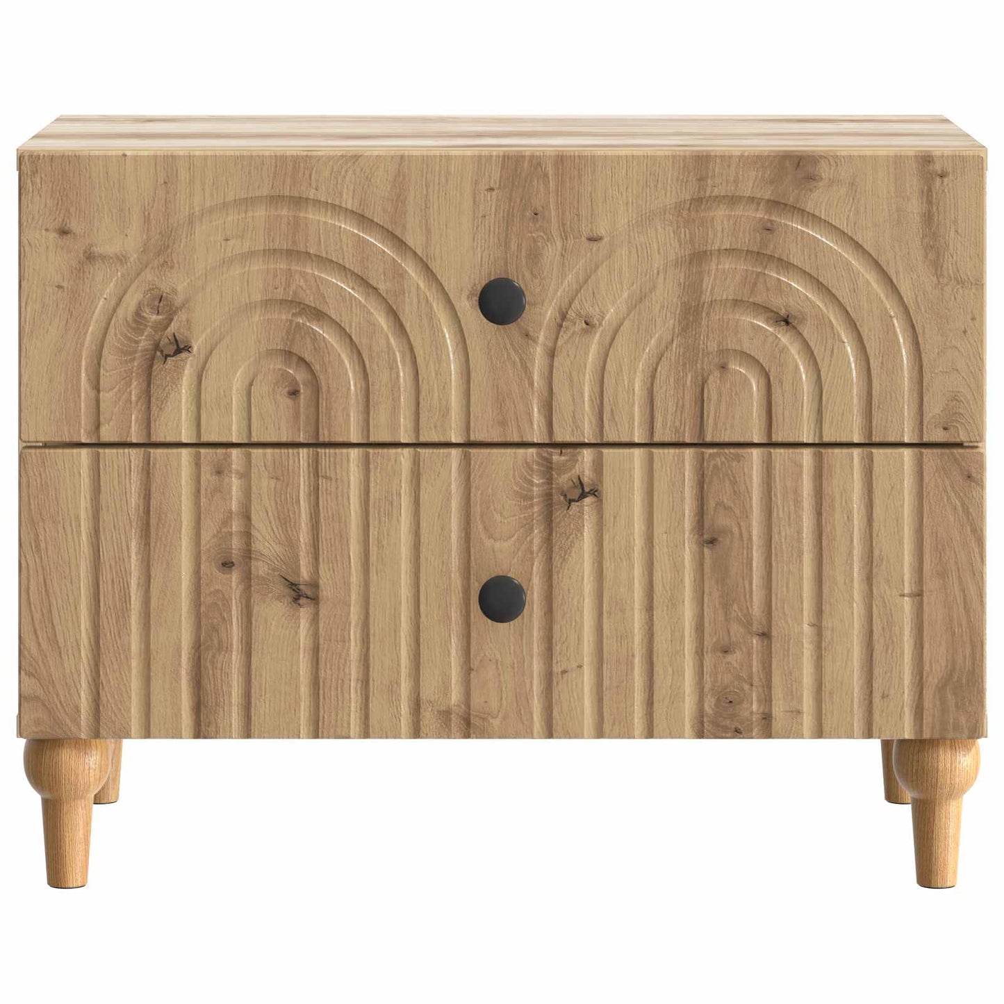 vidaXL Κομοδίνο Artisan Δρυς 62 x 34,5 x 48 εκ Επεξεργασμένο Ξύλο