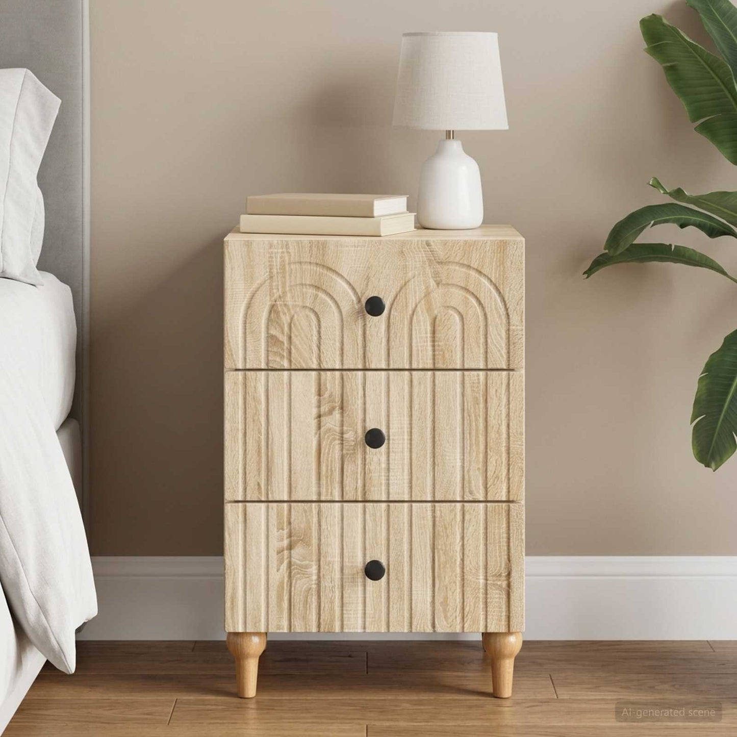 vidaXL Κομοδίνο Sonoma Δρυς 43x 41 x 66,5 εκ Επεξεργασμένο Ξύλο