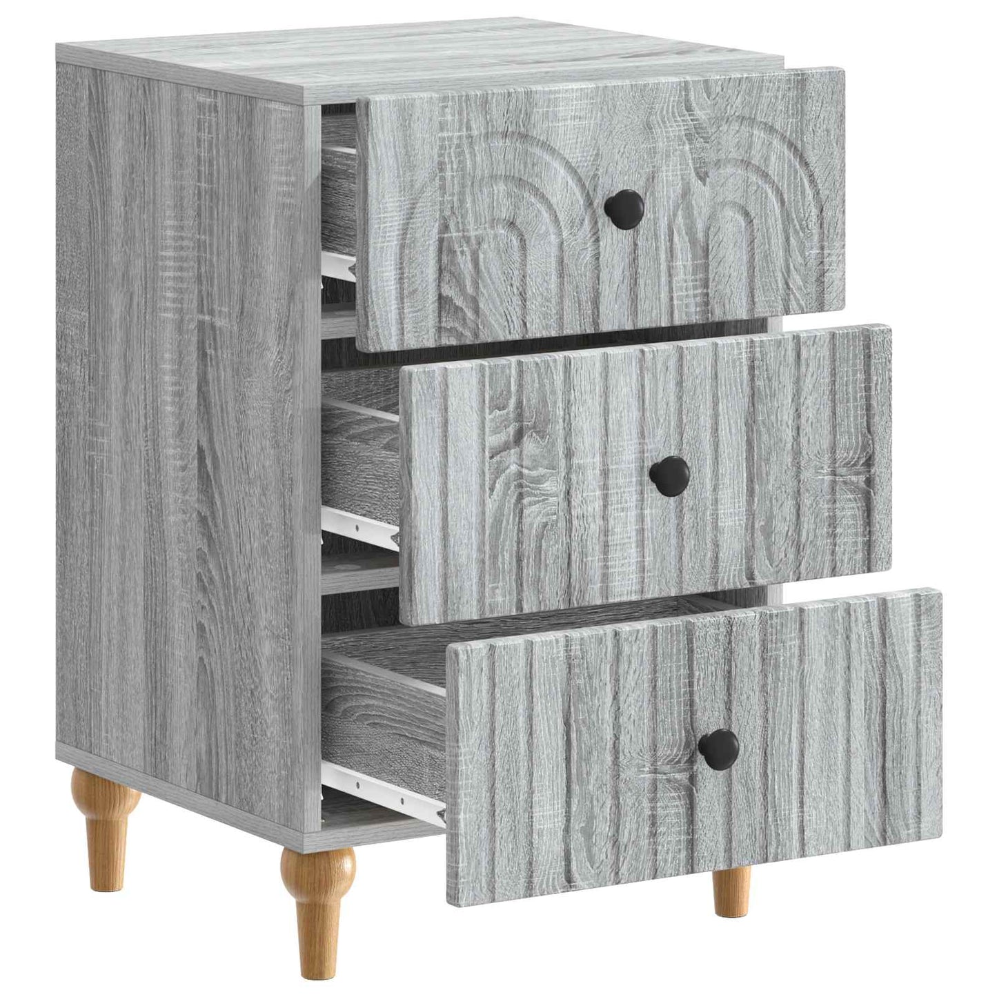 vidaXL Κομοδίνο Γκρι Sonoma 43x 41 x 66,5 εκ Επεξεργασμένο Ξύλο