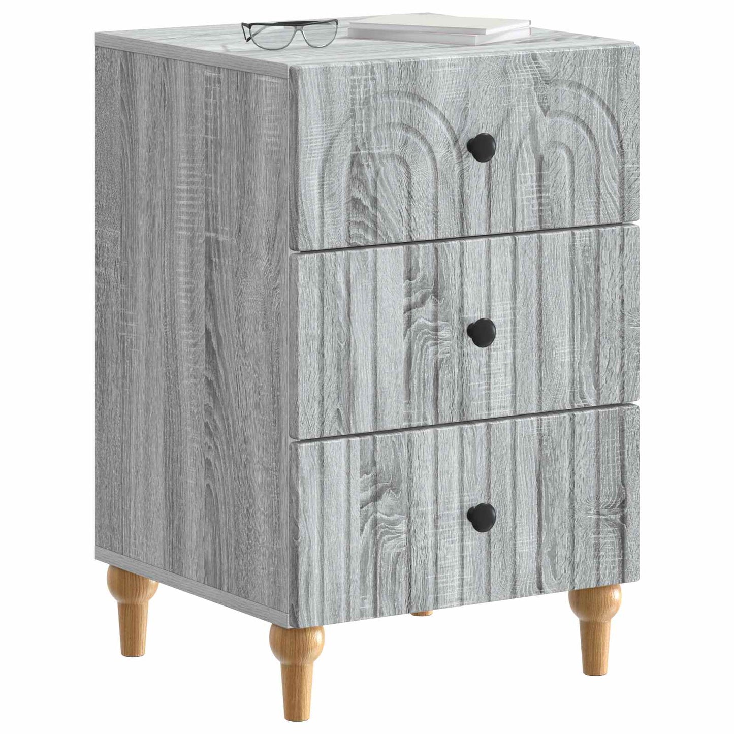 vidaXL Κομοδίνο Γκρι Sonoma 43x 41 x 66,5 εκ Επεξεργασμένο Ξύλο