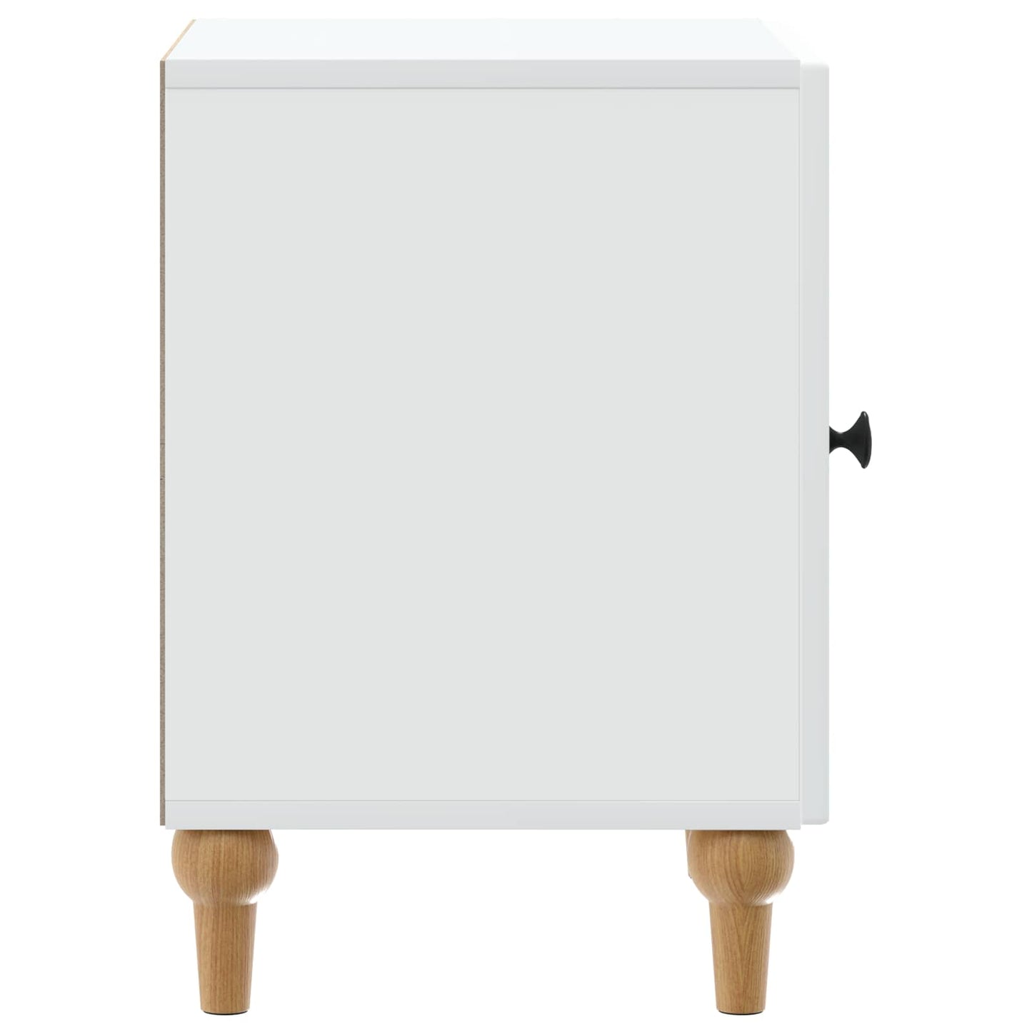 vidaXL Κομοδίνο Λευκό 43 x 34,5 x 50 εκ Επεξεργασμένο Ξύλο