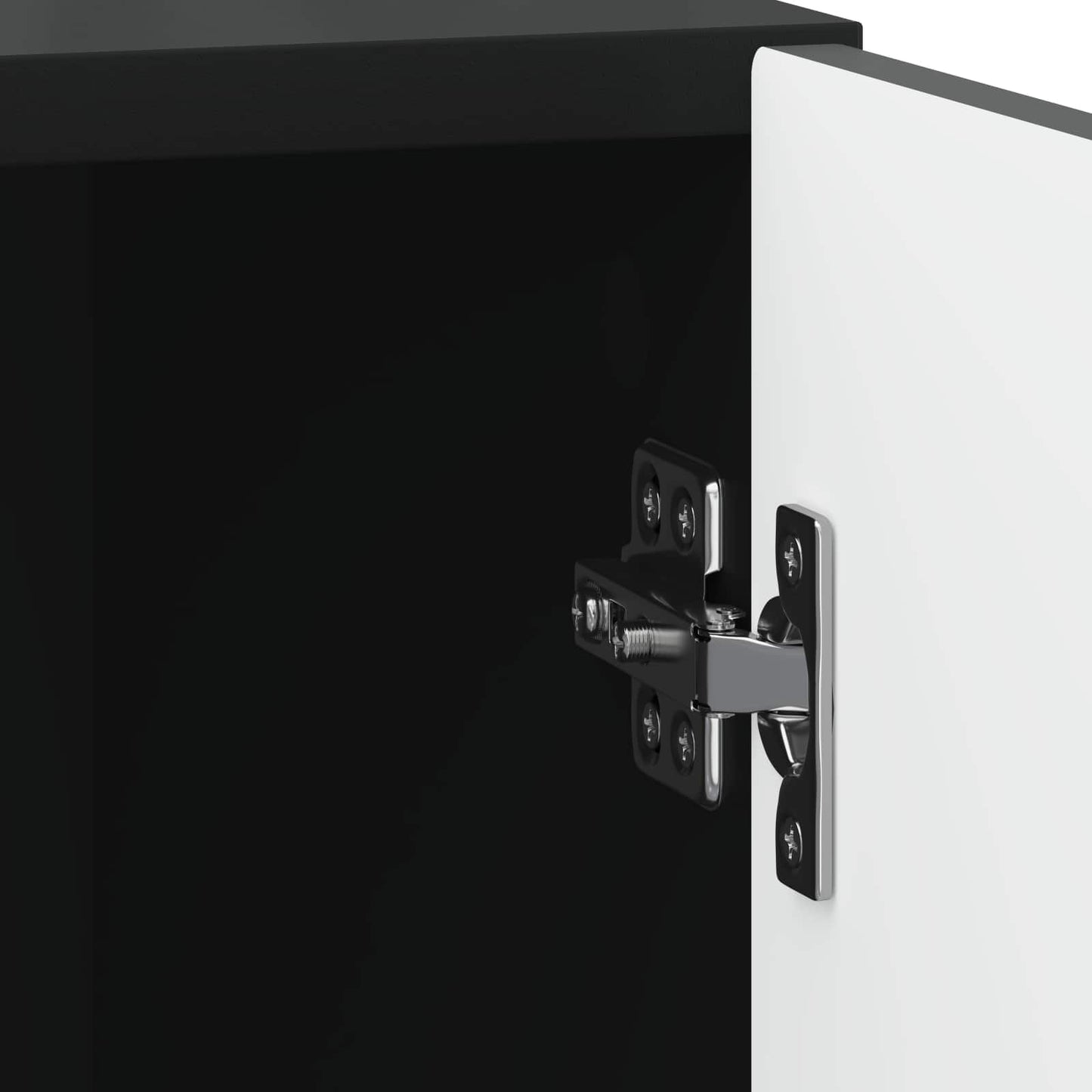 vidaXL Κομοδίνο Μαύρο 43 x 34,5 x 50 εκ Επεξεργασμένο Ξύλο