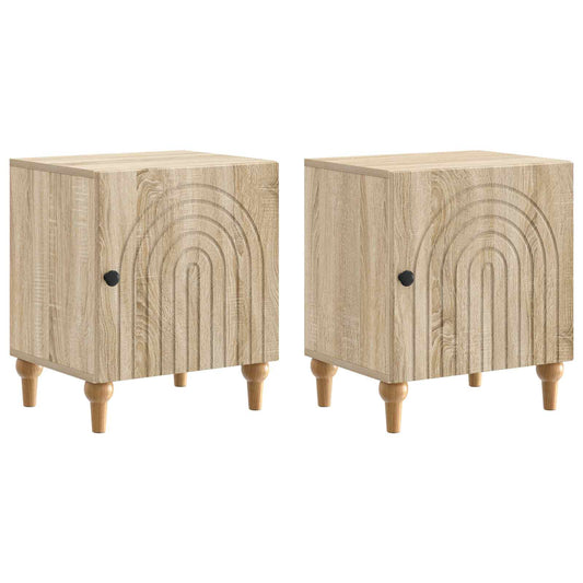 vidaXL Κομοδίνο 2 τμχ. Sonoma Δρυς 43 x 34,5 x 50 εκ