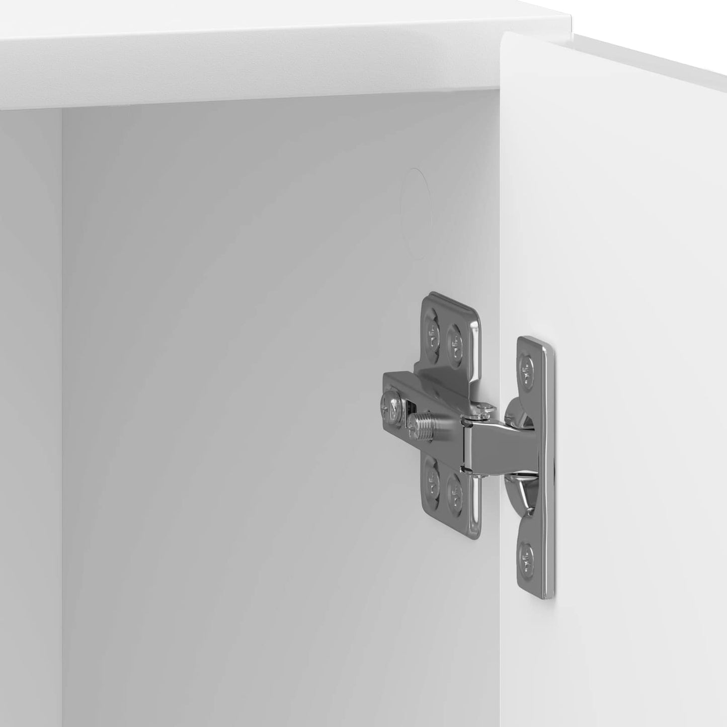 vidaXL Κομοδίνο Γυαλιστερό Λευκό 43 x 34,5 x 50 εκ Επεξεργασμένο Ξύλο