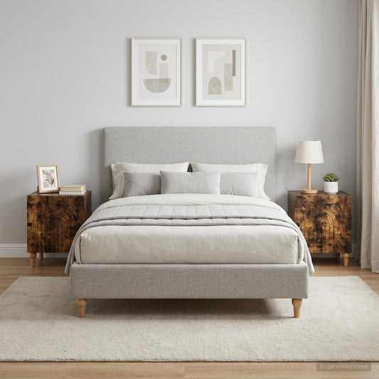 vidaXL Κομοδίνο 2 τμχ. Καπνισμένο Ξύλο Δρυός 43 x 34,5 x 50 εκ