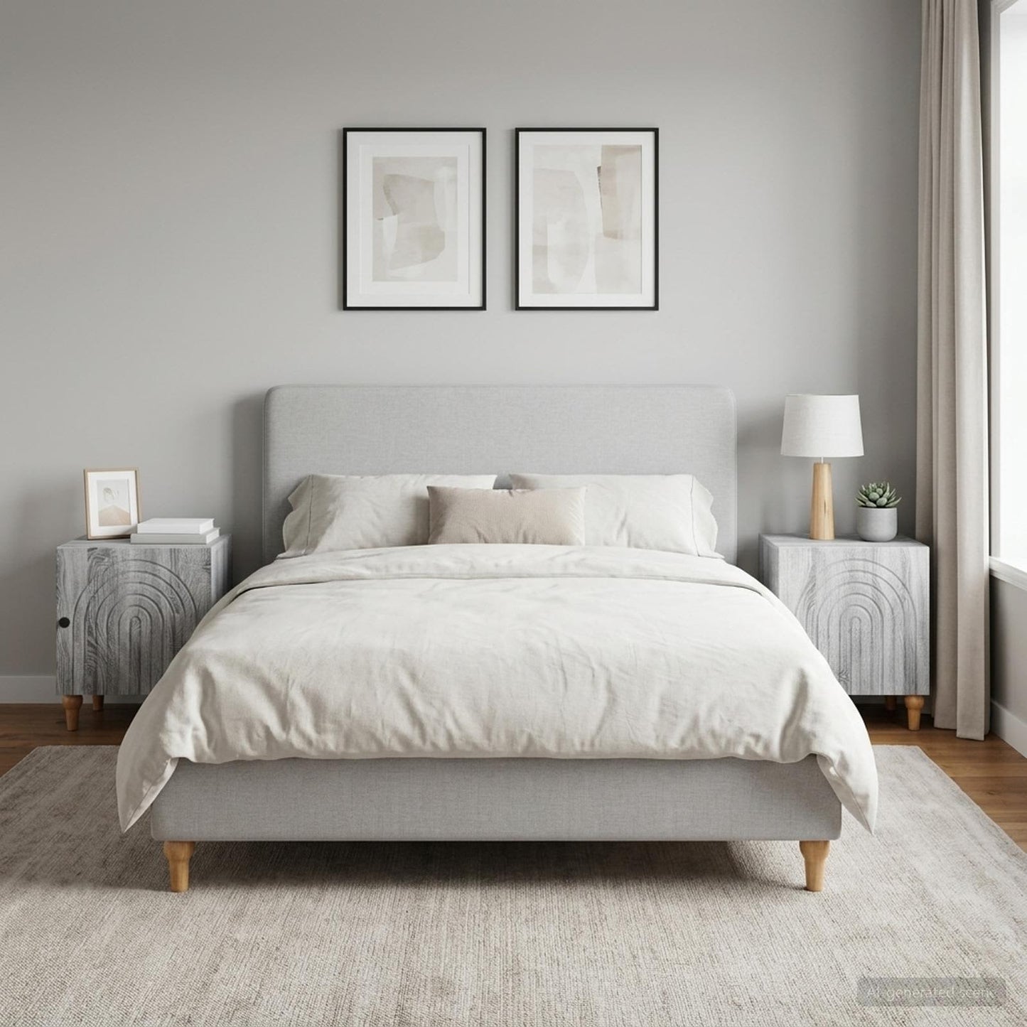 vidaXL Κομοδίνο 2 τμχ. Γκρι Sonoma 43 x 34,5 x 50 εκ