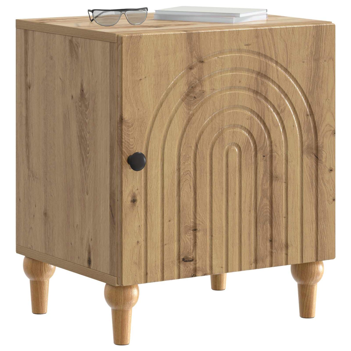 vidaXL Κομοδίνο Artisan Δρυς 43 x 34,5 x 50 εκ Επεξεργασμένο Ξύλο