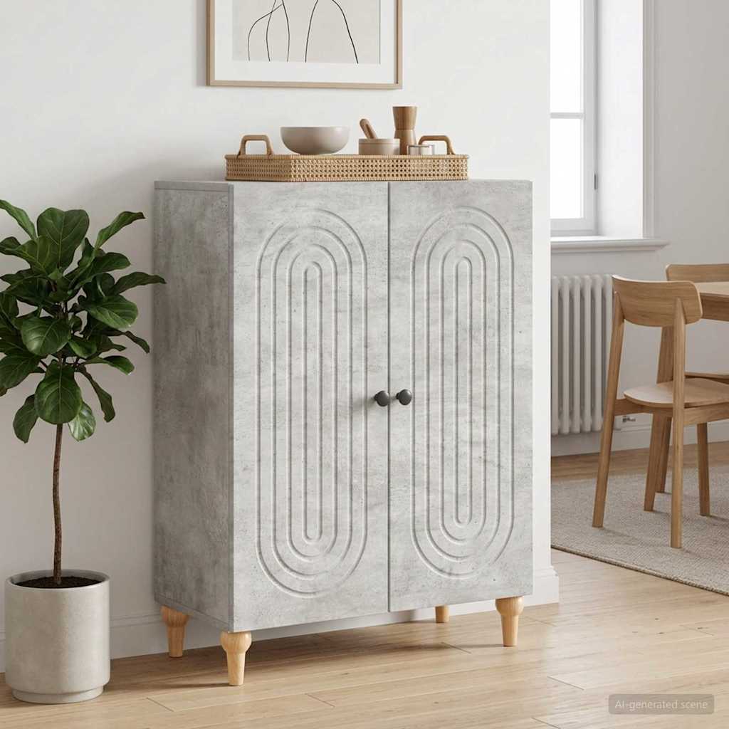vidaXL Πλαϊνό γραφείο Γκρι Σκυροδέματος 66 x 34,5 x 90 εκ