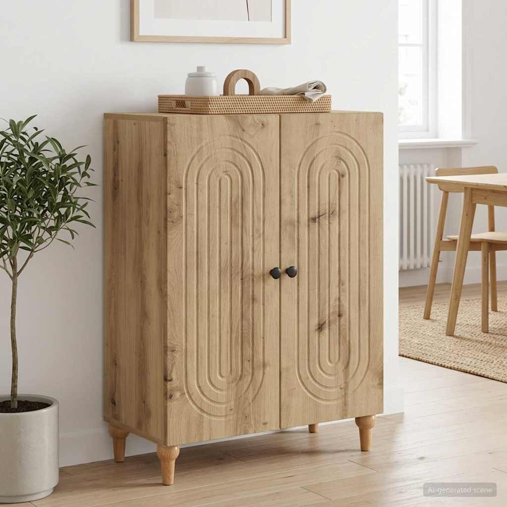 vidaXL Πλαϊνό γραφείο Artisan Δρυς 66 x 34,5 x 90 εκ