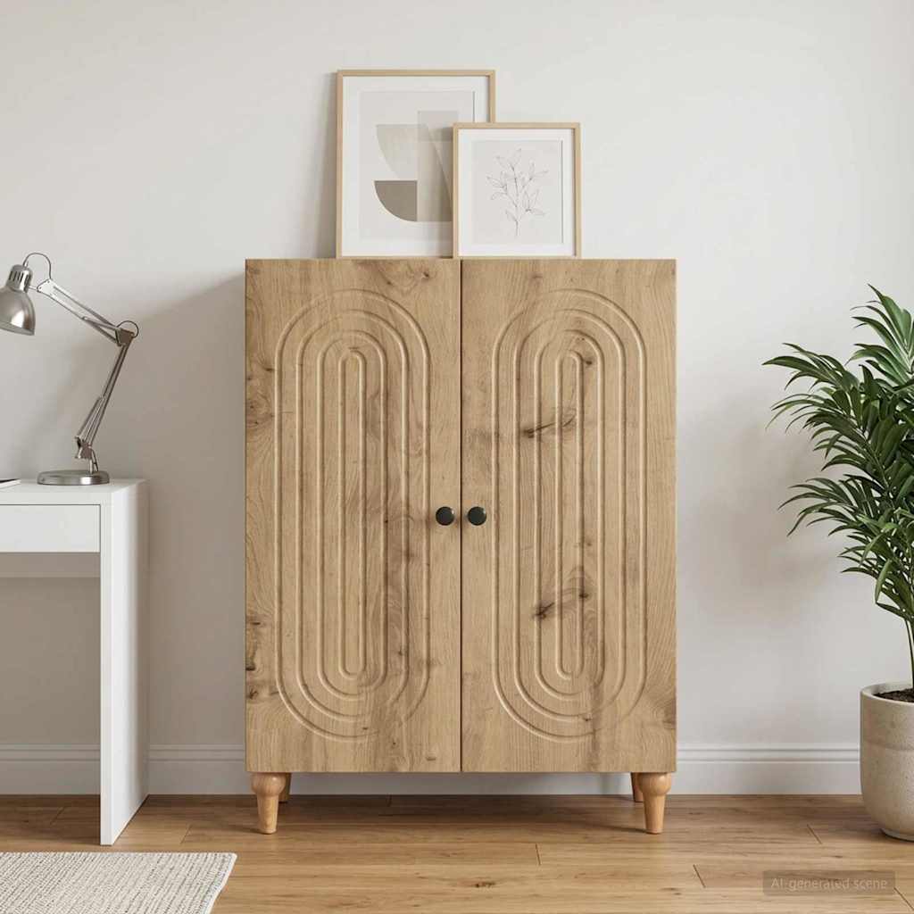 vidaXL Πλαϊνό γραφείο Artisan Δρυς 66 x 34,5 x 90 εκ