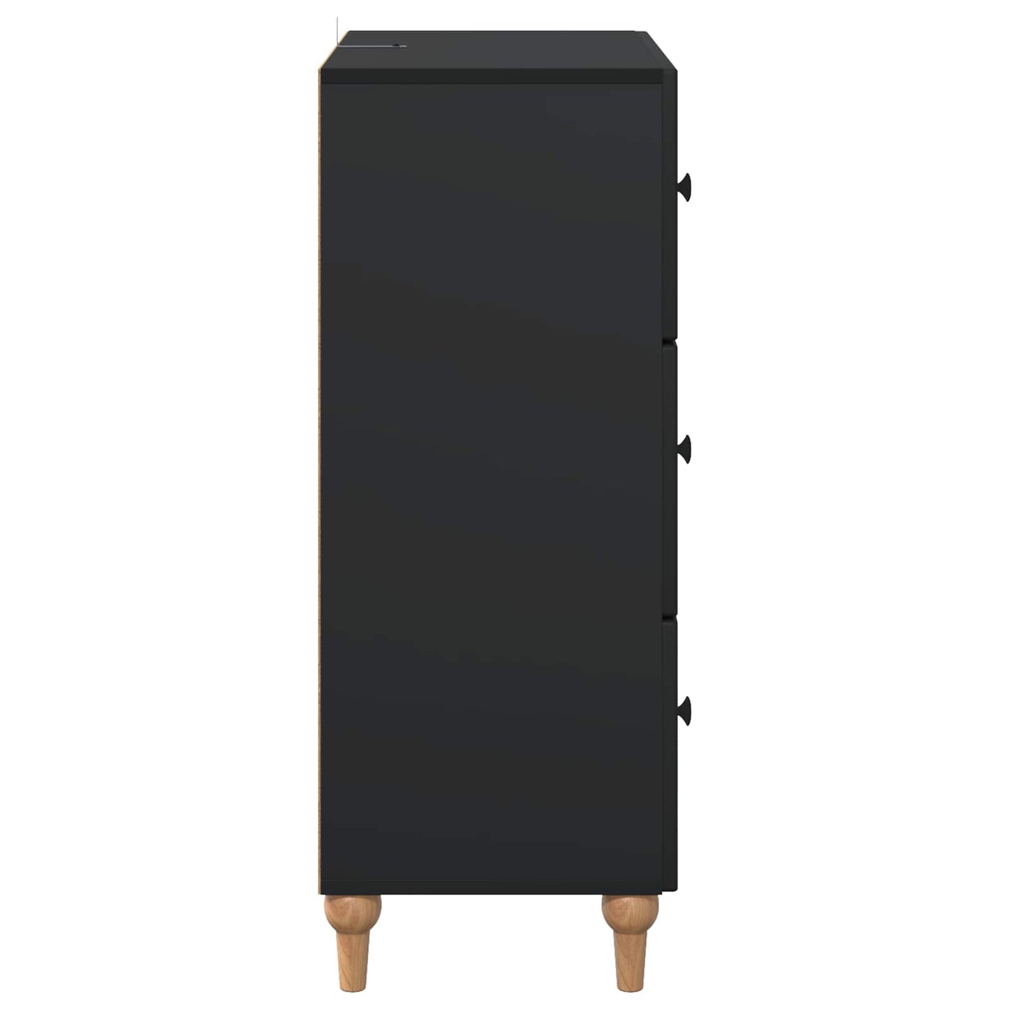 vidaXL Ντουλάπι με Συρτάρια Μαύρο 66 x 34,5 x 90 εκ Επεξεργασμένο Ξύλο