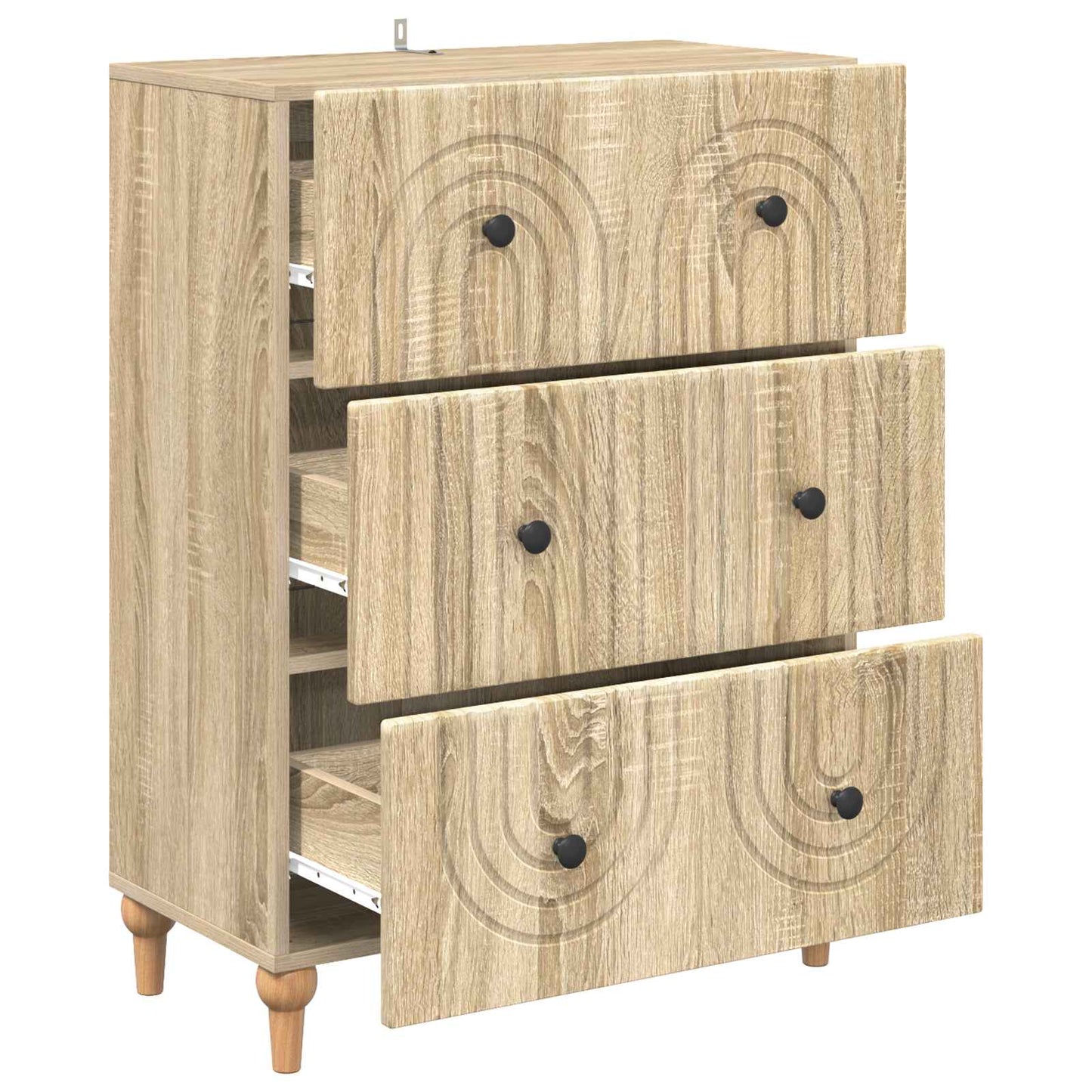 vidaXL Ντουλάπι με Συρτάρια Sonoma Δρυς 66 x 34,5 x 90 εκ