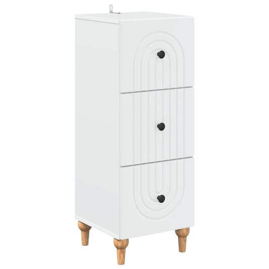 vidaXL Ντουλάπι με Συρτάρια Λευκό 33 x 34,5 x 90 εκ Επεξεργασμένο Ξύλο