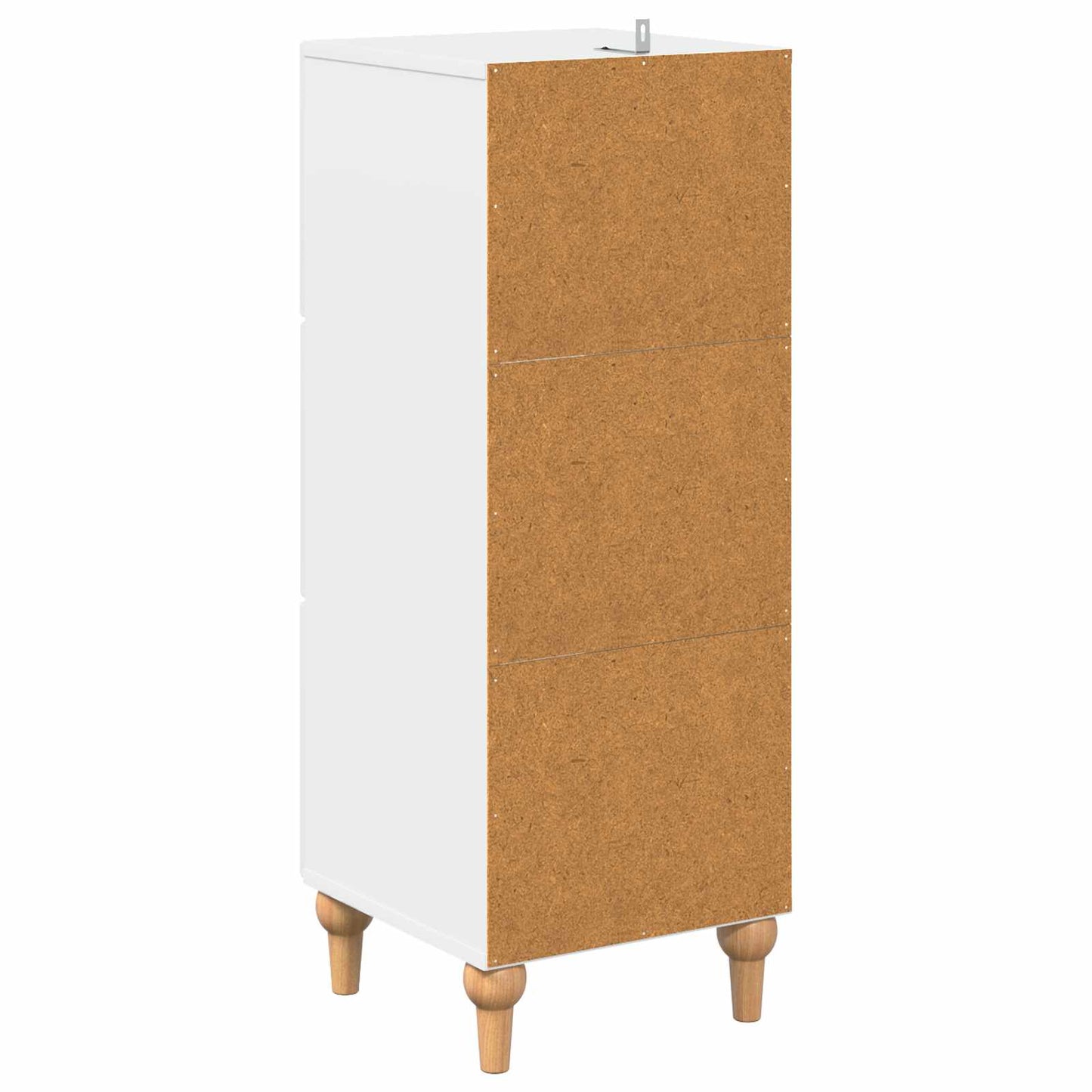 vidaXL Ντουλάπι με Συρτάρια Λευκό 33 x 34,5 x 90 εκ Επεξεργασμένο Ξύλο
