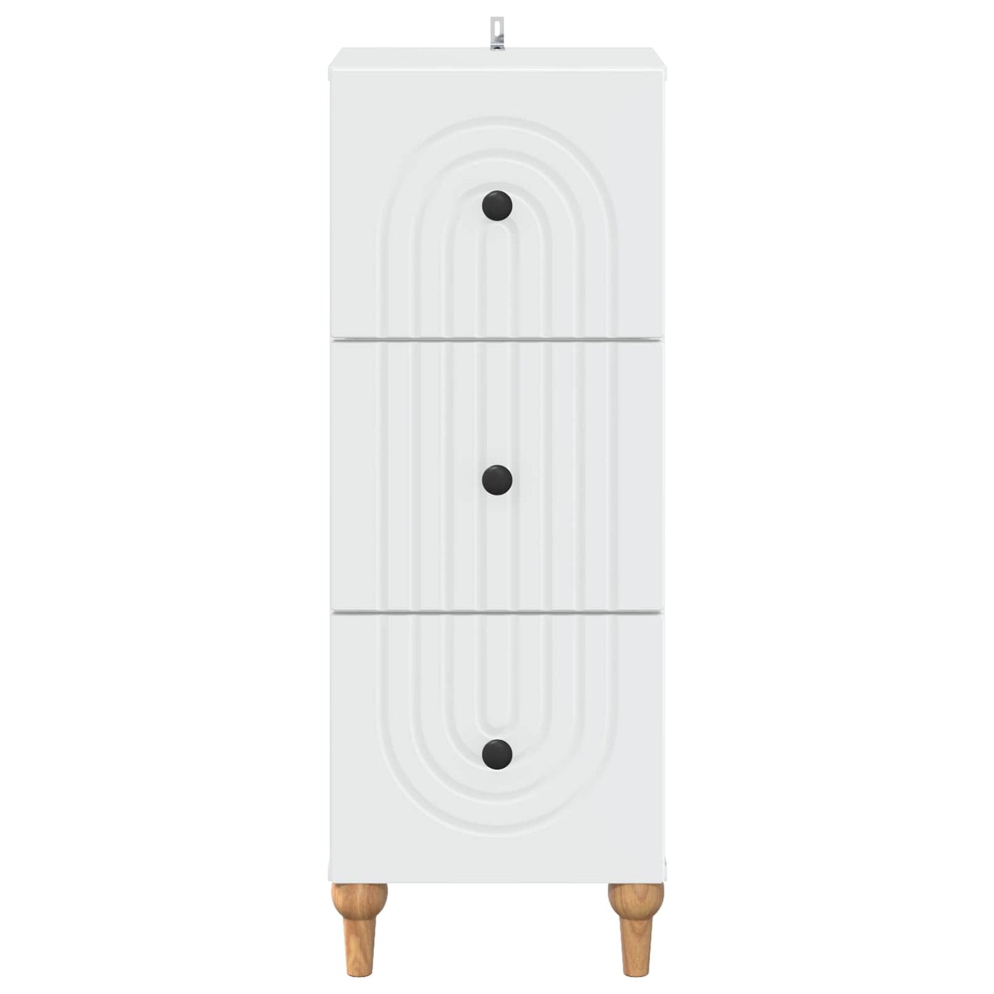 vidaXL Ντουλάπι με Συρτάρια Λευκό 33 x 34,5 x 90 εκ Επεξεργασμένο Ξύλο