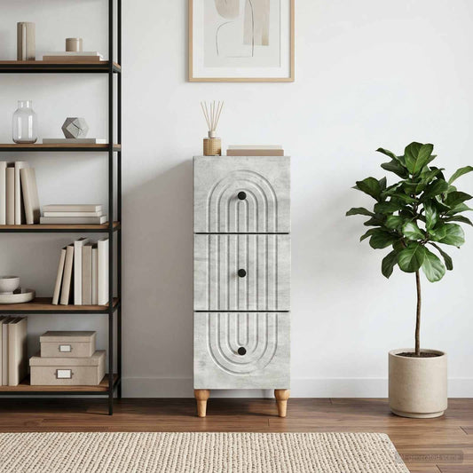 vidaXL Ντουλάπι με Συρτάρια 33 x 34,5 x 90 εκ Επεξεργασμένο Ξύλο