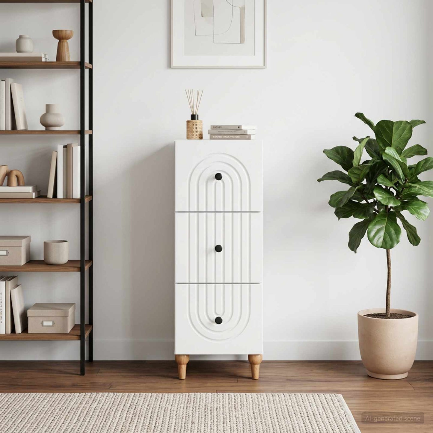 vidaXL Ντουλάπι με Συρτάρια 33 x 34,5 x 90 εκ Επεξεργασμένο Ξύλο
