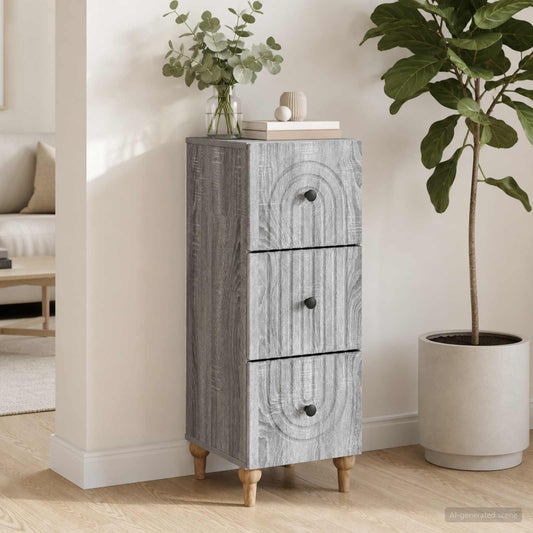 vidaXL Ντουλάπι με Συρτάρια 33 x 34,5 x 90 εκ Επεξεργασμένο Ξύλο