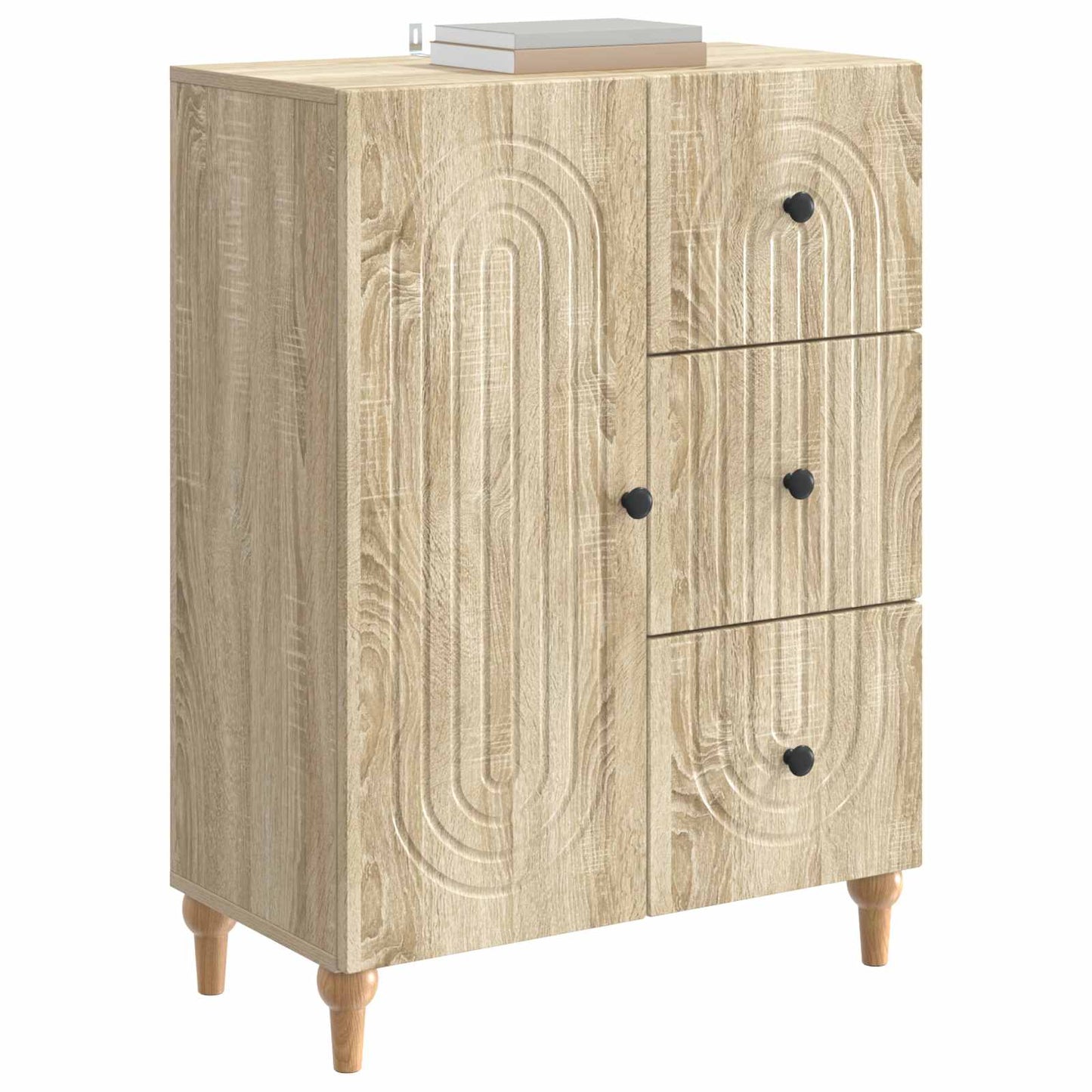 vidaXL Πλαϊνό γραφείο Sonoma Δρυς 66 x 34,5 x 90 εκ Επεξεργασμένο Ξύλο