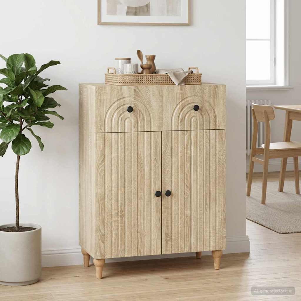 vidaXL Πλαϊνό γραφείο Sonoma Δρυς 66 x 34,5 x 90 εκ Επεξεργασμένο Ξύλο