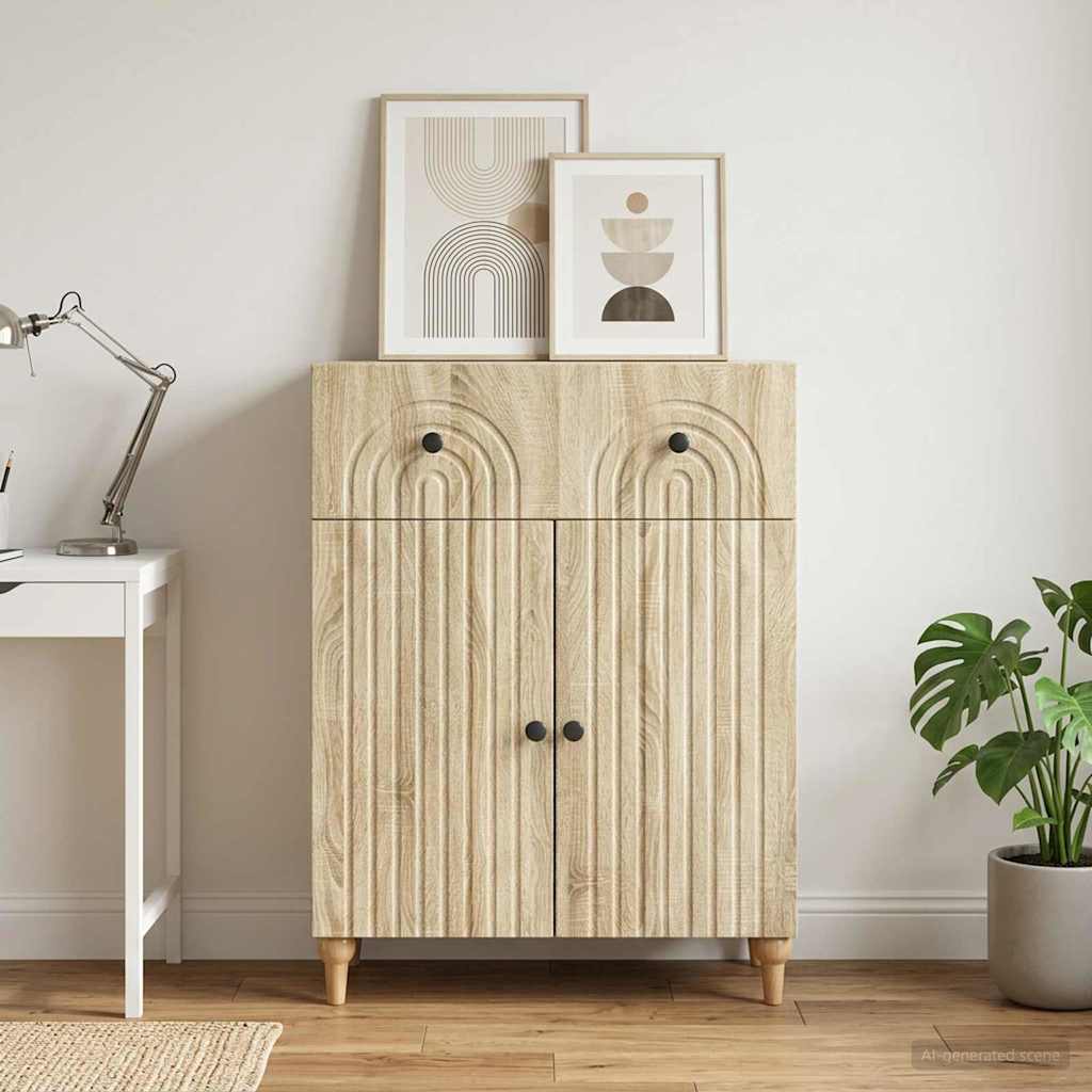 vidaXL Πλαϊνό γραφείο Sonoma Δρυς 66 x 34,5 x 90 εκ Επεξεργασμένο Ξύλο
