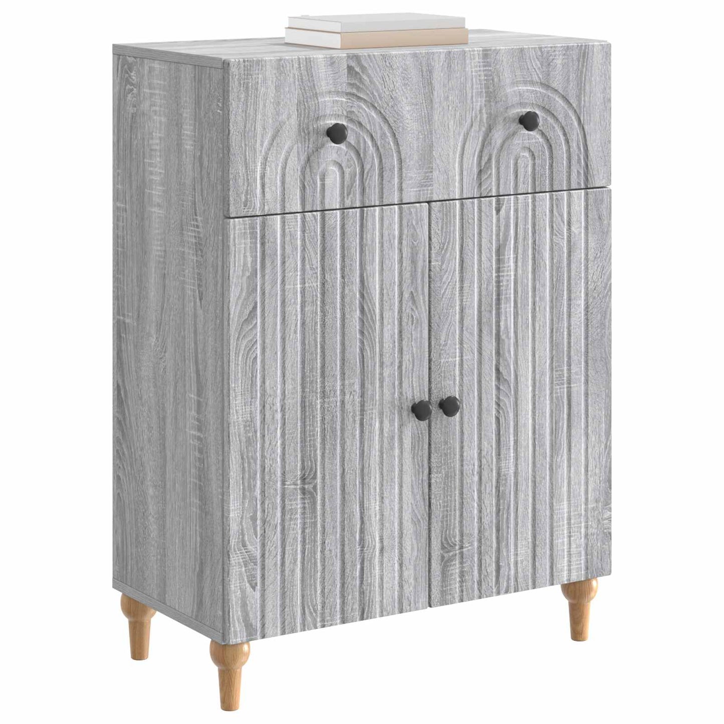 vidaXL Πλαϊνό γραφείο Γκρι Sonoma 66 x 34,5 x 90 εκ Επεξεργασμένο Ξύλο