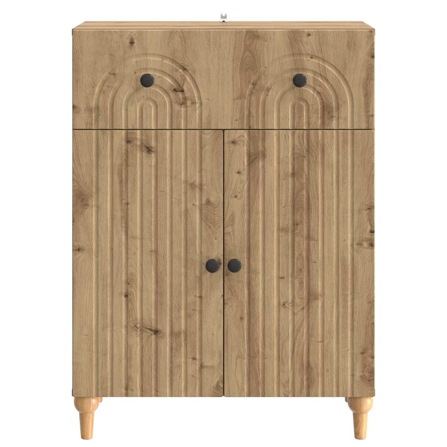 vidaXL Πλαϊνό γραφείο με συρτάρι Artisan Δρυς 66 x 34,5 x 90 εκ