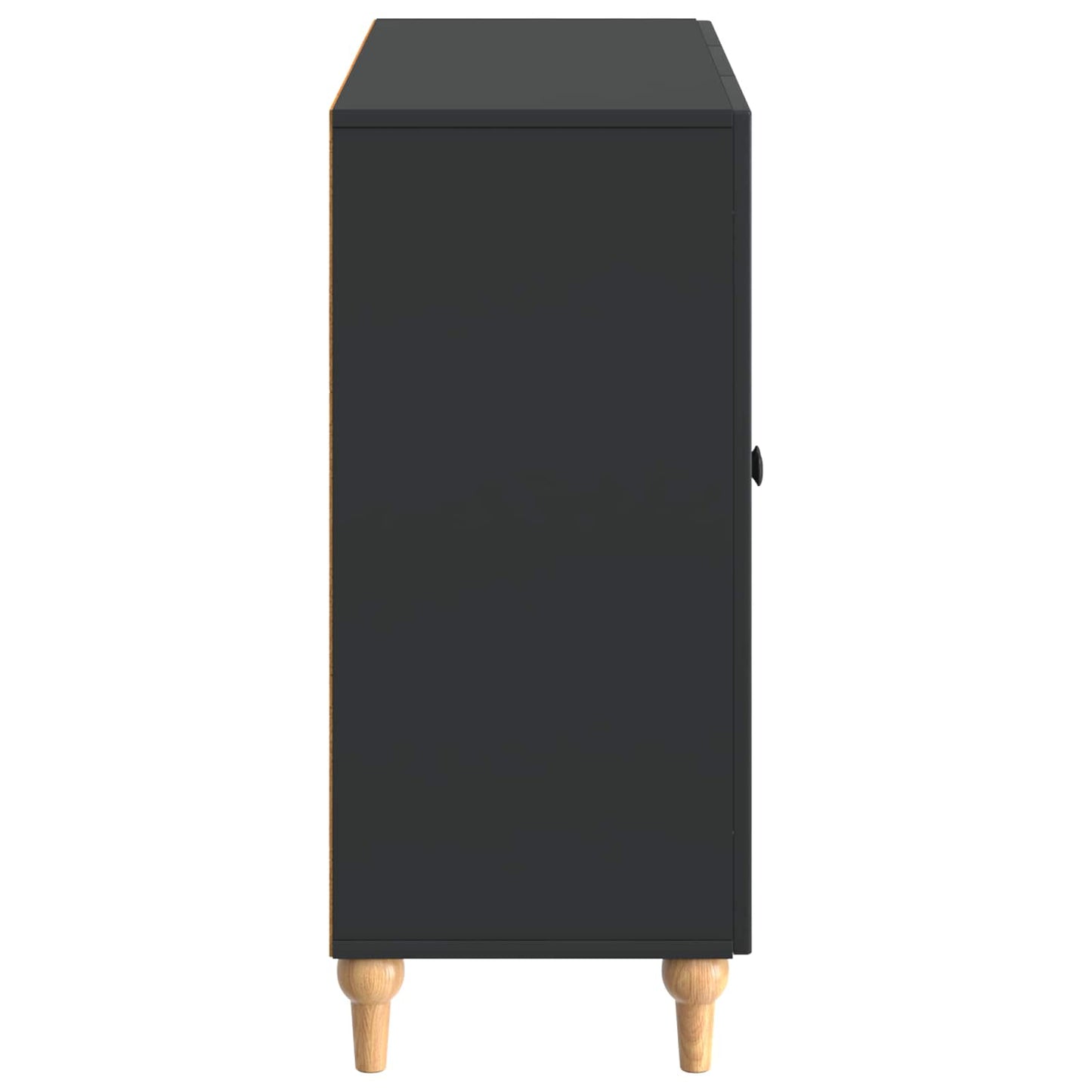 vidaXL Πλαϊνό γραφείο Μαύρο 89 x 34,5 x 80 εκ Επεξεργασμένο Ξύλο